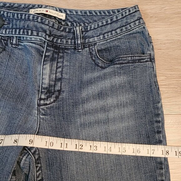 Vtg Tommy Hilfiger Jeans Size 8 Trouser Bootcut Mid Rise Medium Wash Denim Y2K - Picture 7 of 11